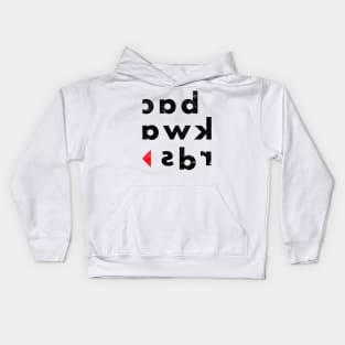 Backwards black Kids Hoodie